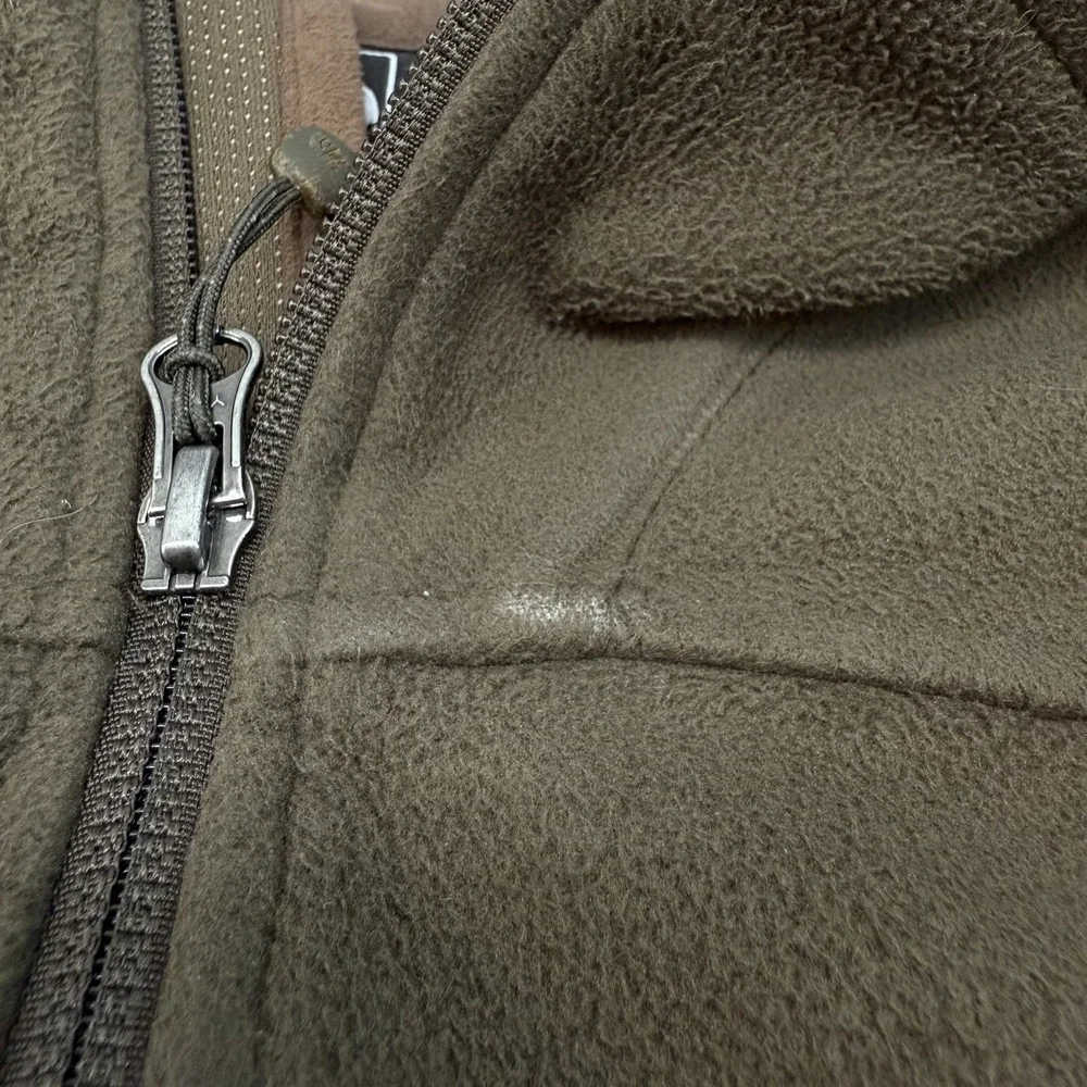 The North Face WindWall Fleece Jacket‎ XXL Brown Full Zip Windproof 2006 Vintage